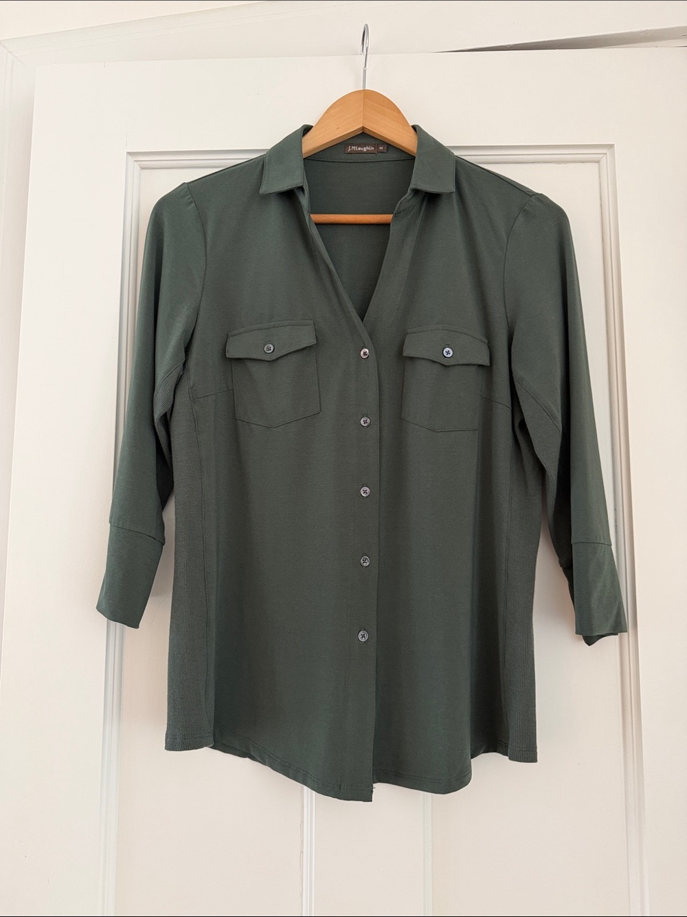 J. McLaughlin Olive Brynn Button-Down Shirt